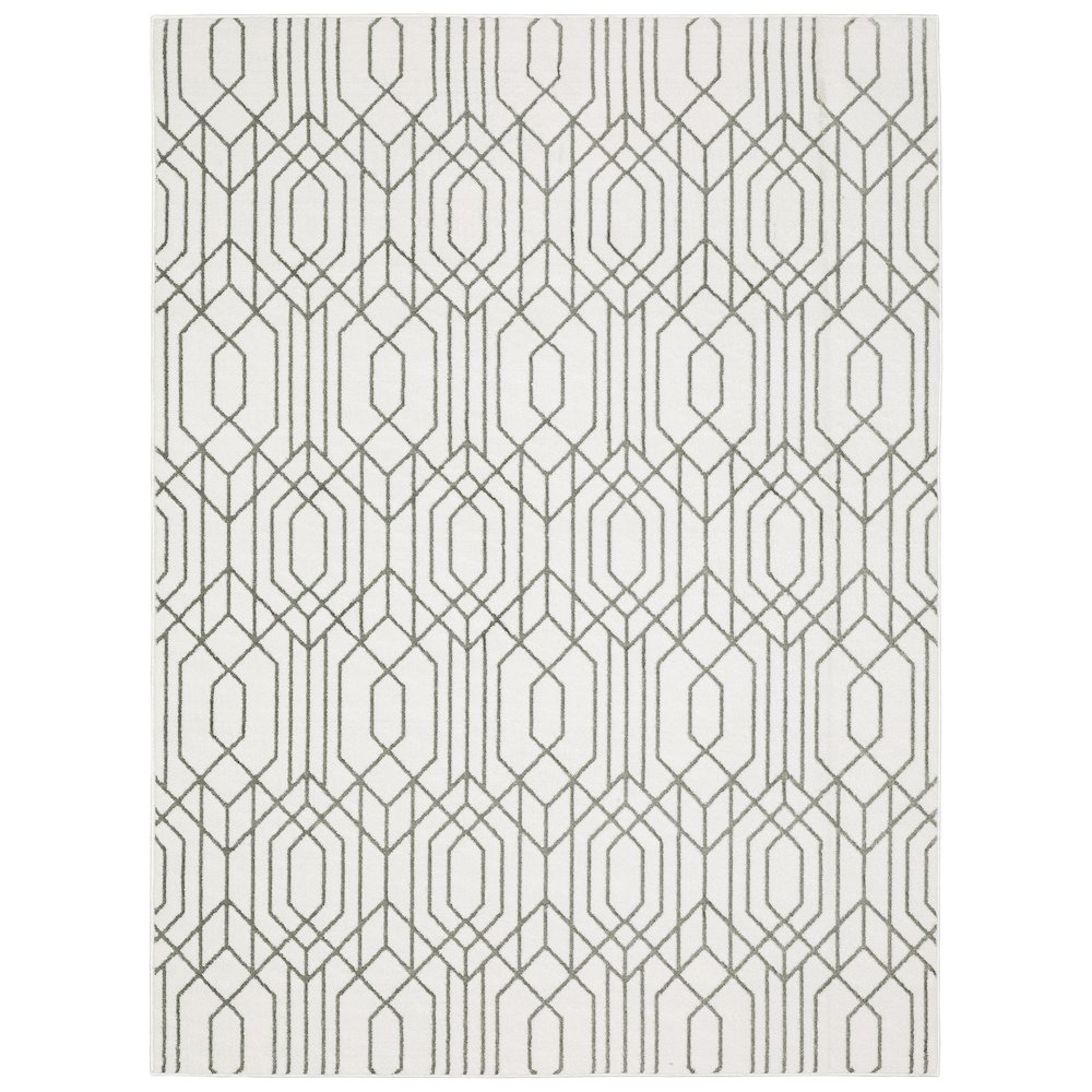 MONTECITO White 6' 7 X  9' 6 Area Rug. Picture 1