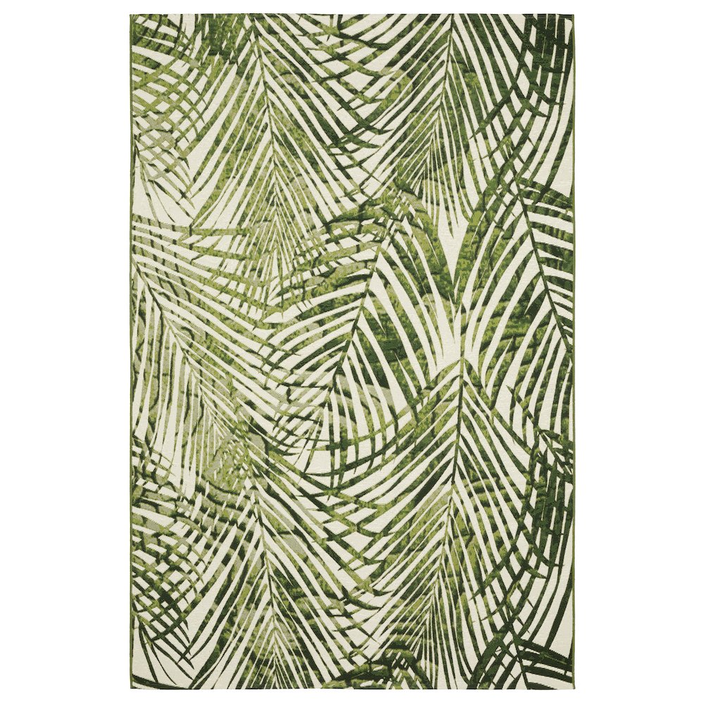 5X8 Outdoor Rug Made of Polypropylene, Green color. Picture 1