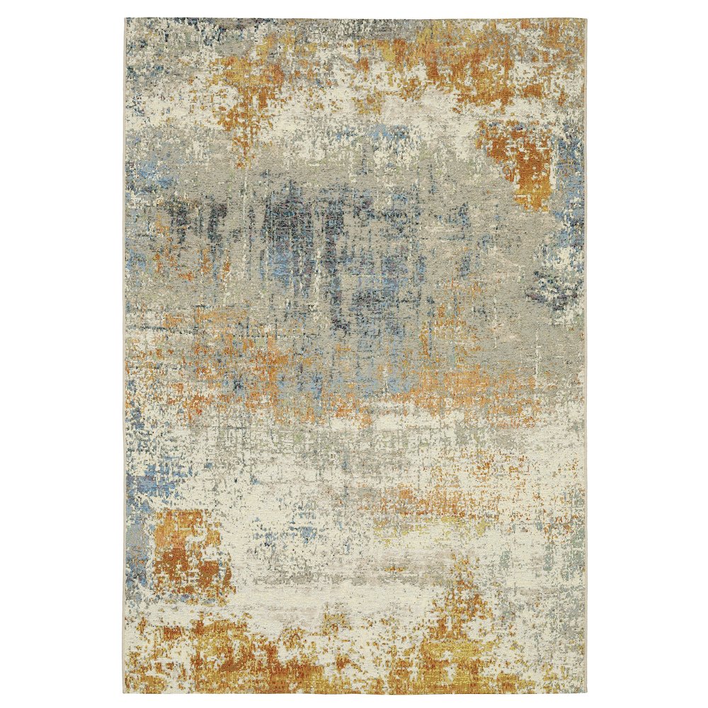 5X8 Outdoor Rug Made of Polypropylene, Beige color. Picture 1