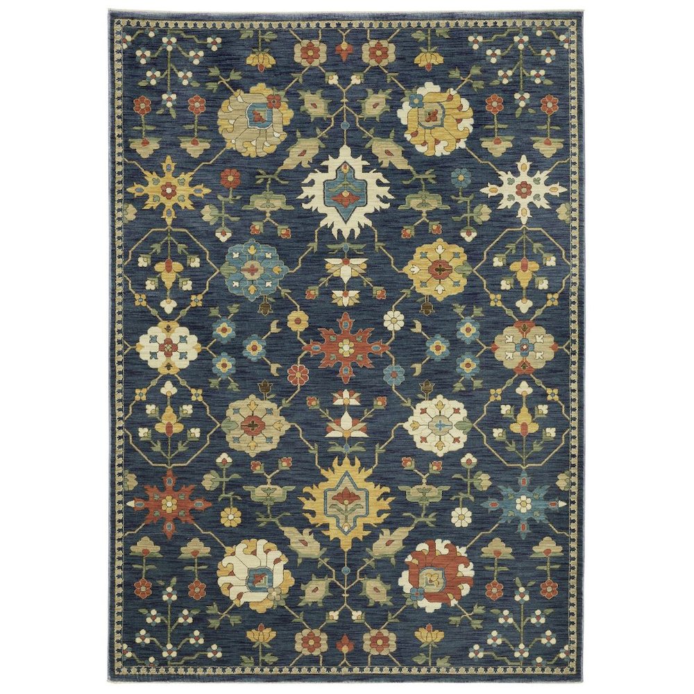 FRANCESCA Blue 5' 3 X  7' 6 Area Rug. Picture 1