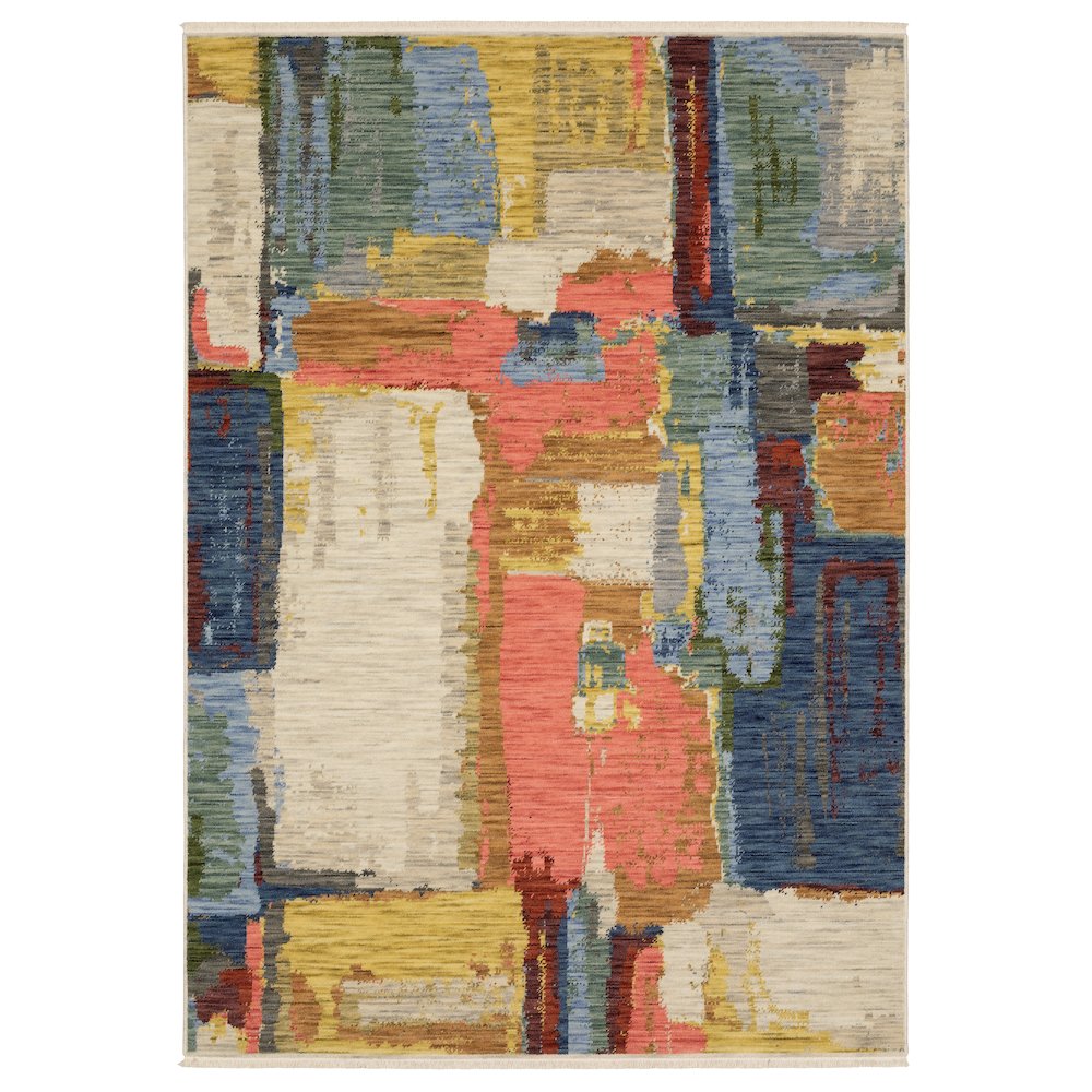 SOLERI SOL023' 3" X  5' Multi color rug. Picture 1