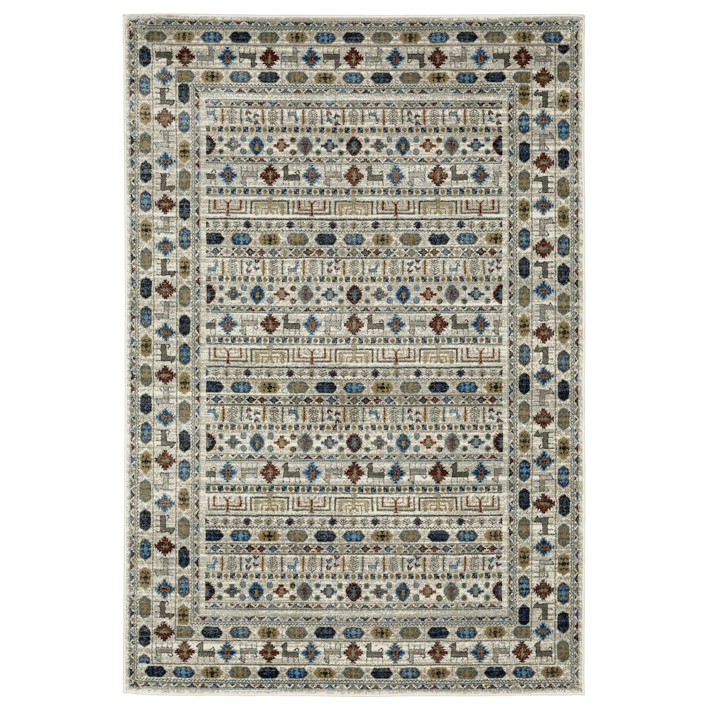 VENICE Ivory 6' 7 X  9' 2 Area Rug. Picture 1