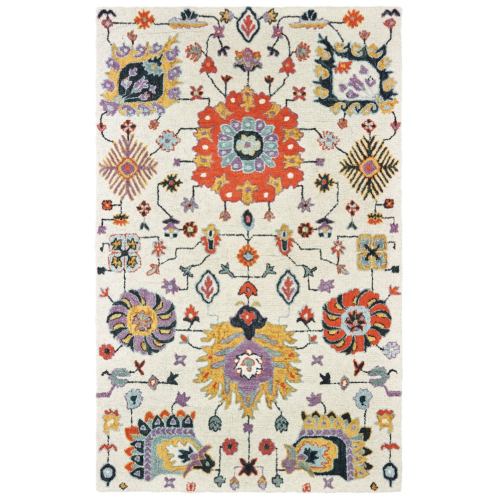 ZAHRA Ivory 8' X 10' Area Rug. Picture 1