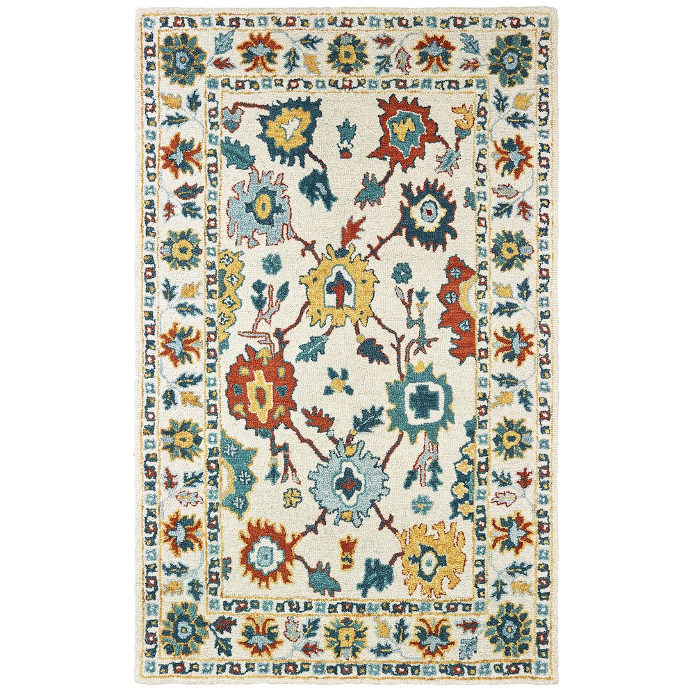 ZAHRA Ivory 10' X 13' Area Rug. Picture 1