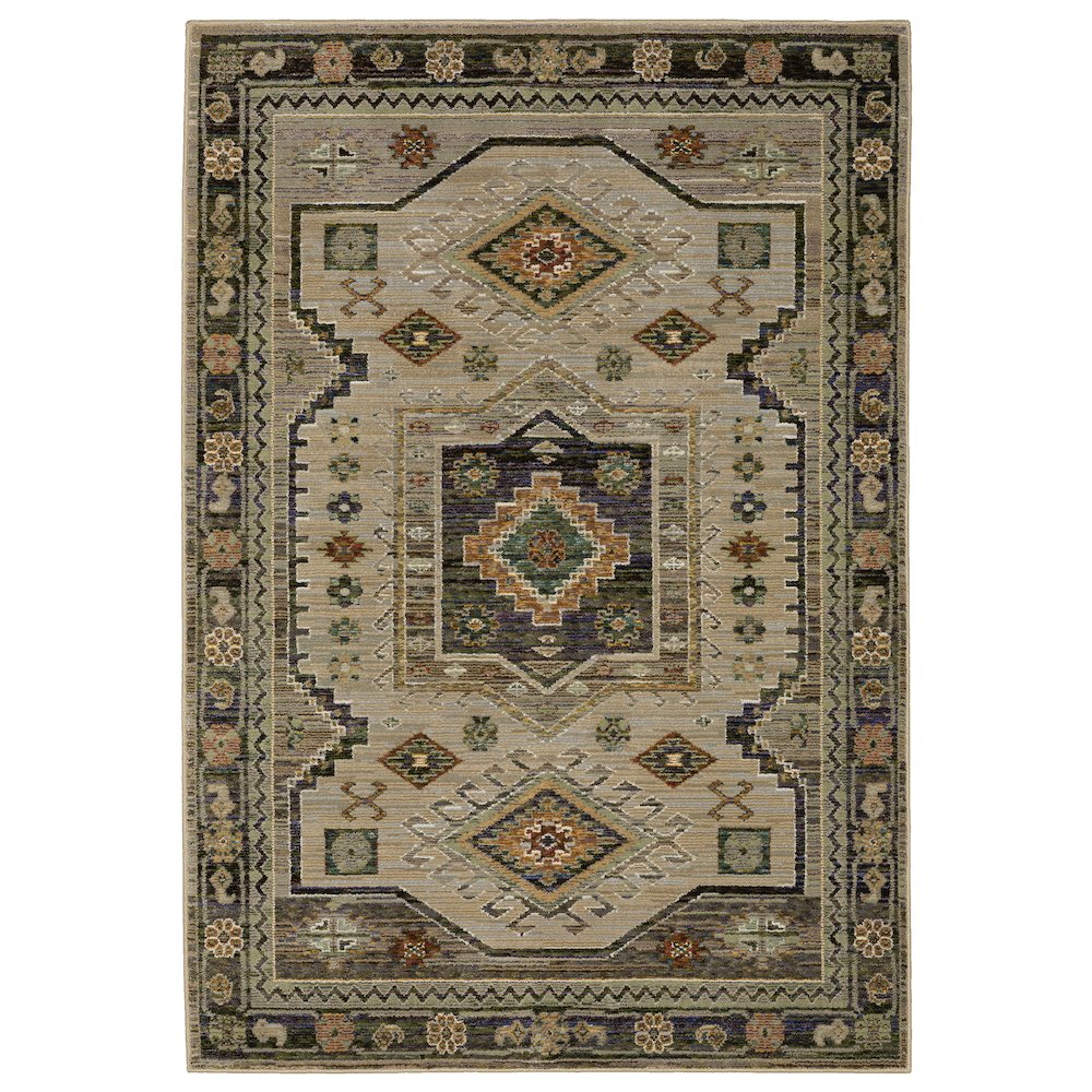 ANDORRA Green 6' 7 X  9' 6 Area Rug. Picture 1