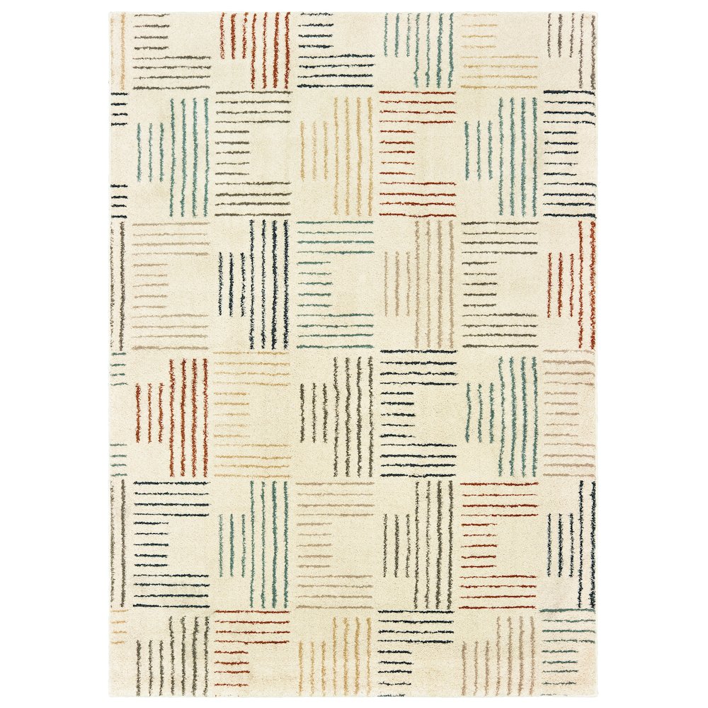 CARSON Ivory 6' 7 X  9' 2 Area Rug. Picture 1