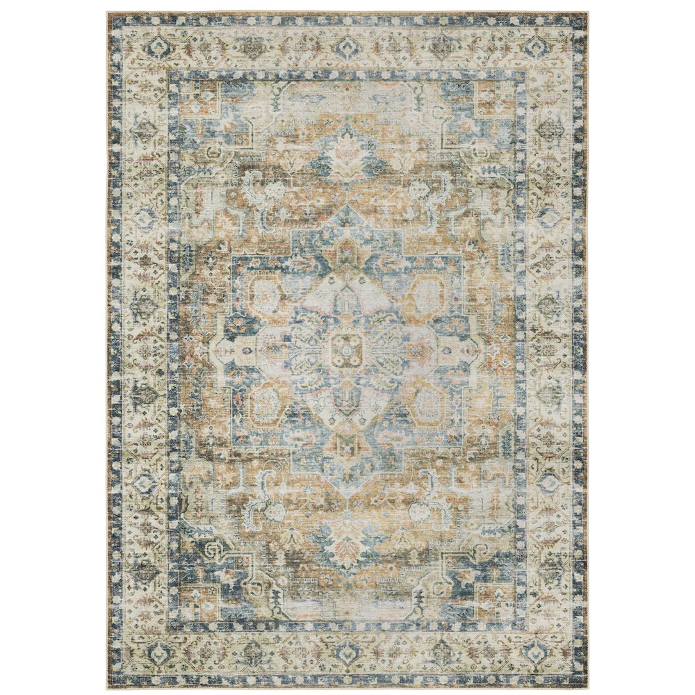 CHARLESTON Blue 7' 6 X 10' Area Rug. Picture 1