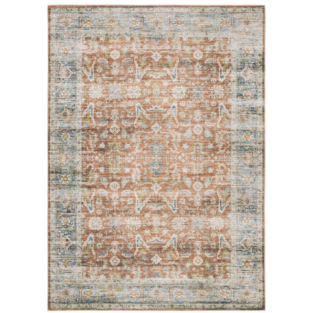 CHARLESTON Rust 7' 6 X 10' Area Rug. Picture 1