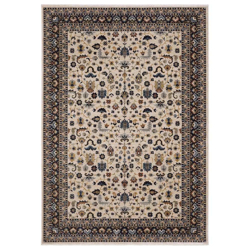 Traditional Rug 6' 7" X  9' 6" Size in Beige/ Multi Color. Picture 1