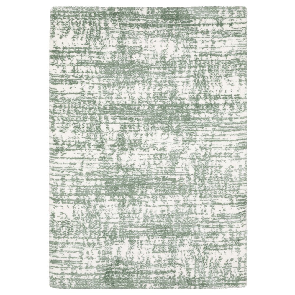5X8 Casual Rug Made of Polyester, Green color. Picture 1