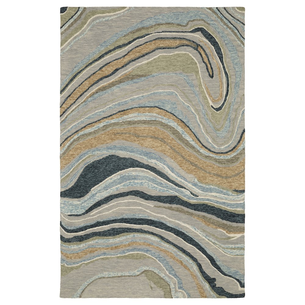 10X13 Contemporary Rug Made of Wool, Grey color. Picture 1
