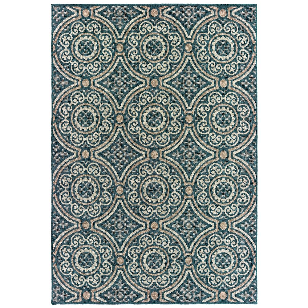 LATITUDE Blue 7'10 X 10' Area Rug. Picture 1