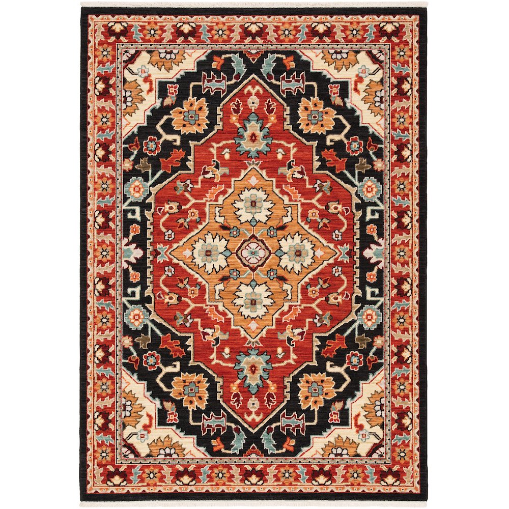 LILIHAN Black 7'10 X 10'10 Area Rug. Picture 1