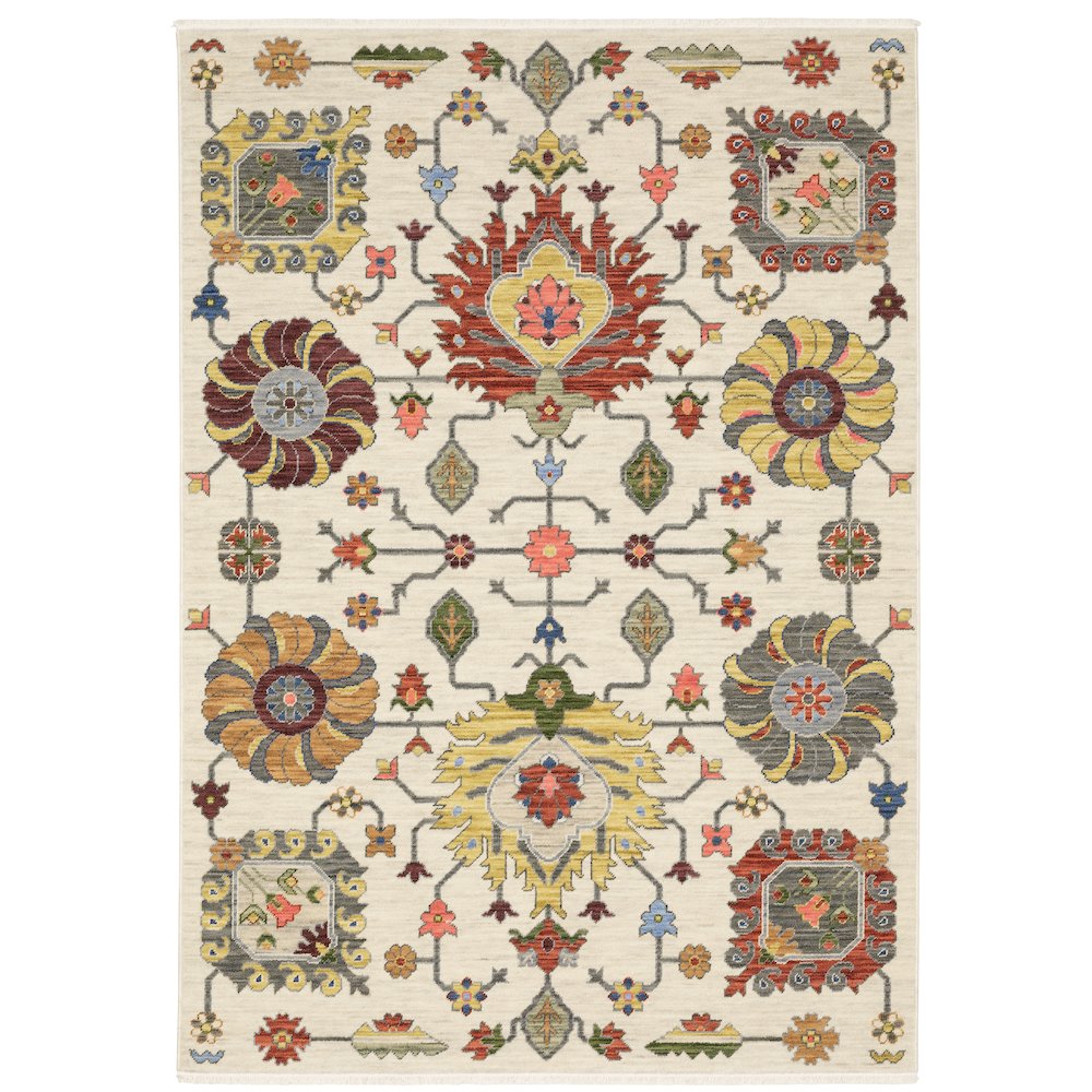 LUCCA Ivory 6' 7 X  9' 6 Area Rug. Picture 1
