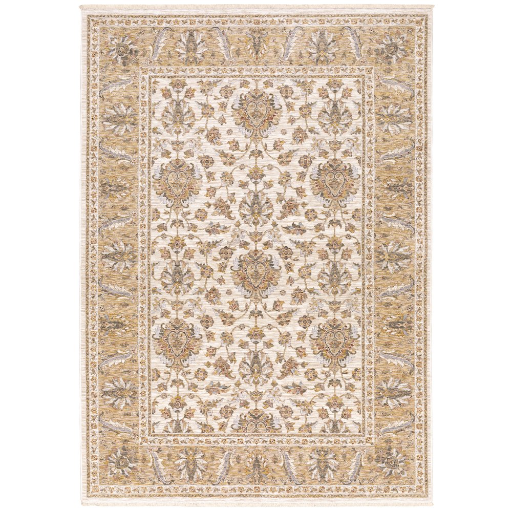 MAHARAJA Ivory 6' 7 X  9' 6 Area Rug. Picture 1