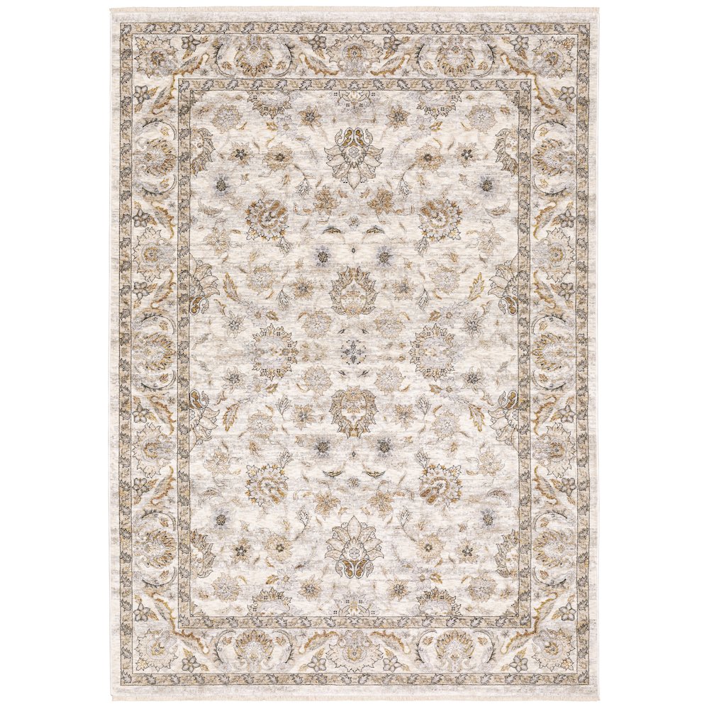 MAHARAJA Ivory 6' 7 X  9' 6 Area Rug. Picture 1
