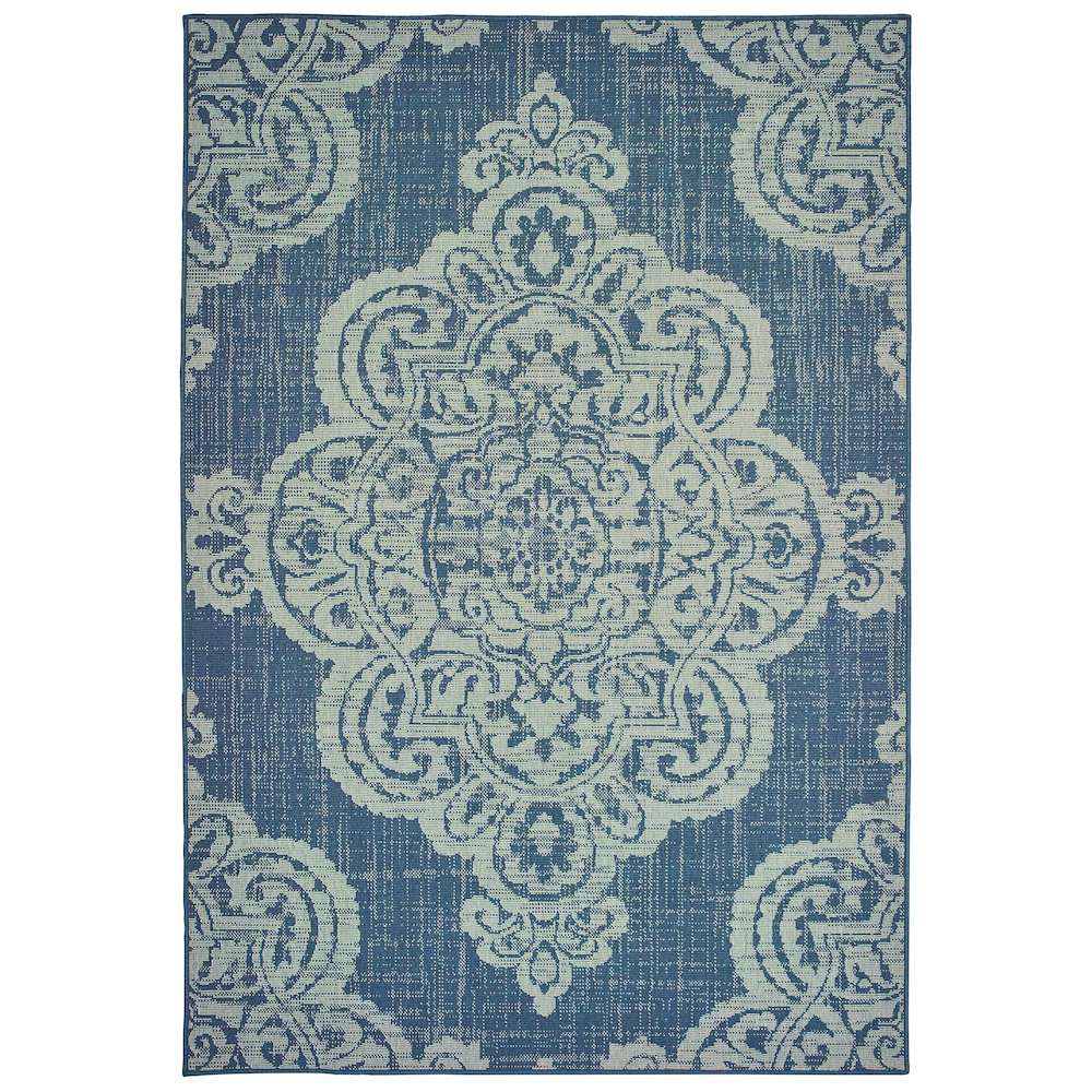 MARINA Navy 5' 3 X  7' 6 Area Rug. Picture 1