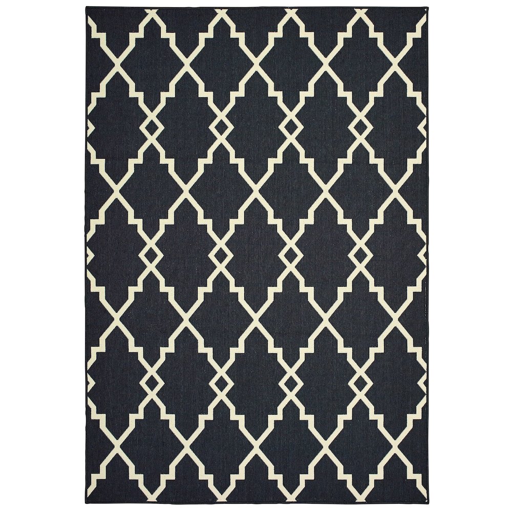 MARINA Black 5' 3 X  7' 6 Area Rug. Picture 1