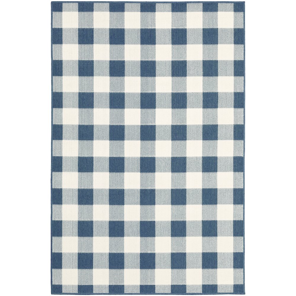 MERIDIAN Blue 6' 7 X  9' 6 Area Rug. Picture 1