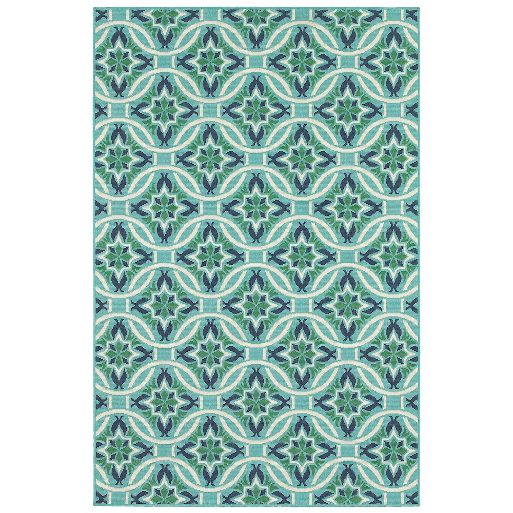 MERIDIAN Blue 6' 7 X  9' 6 Area Rug. Picture 1