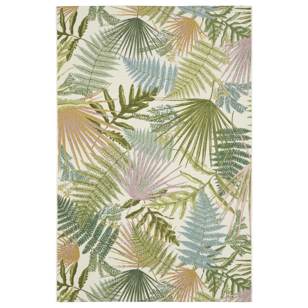 6X9 Outdoor Rug Made of Polypropylene, Green color. Picture 1