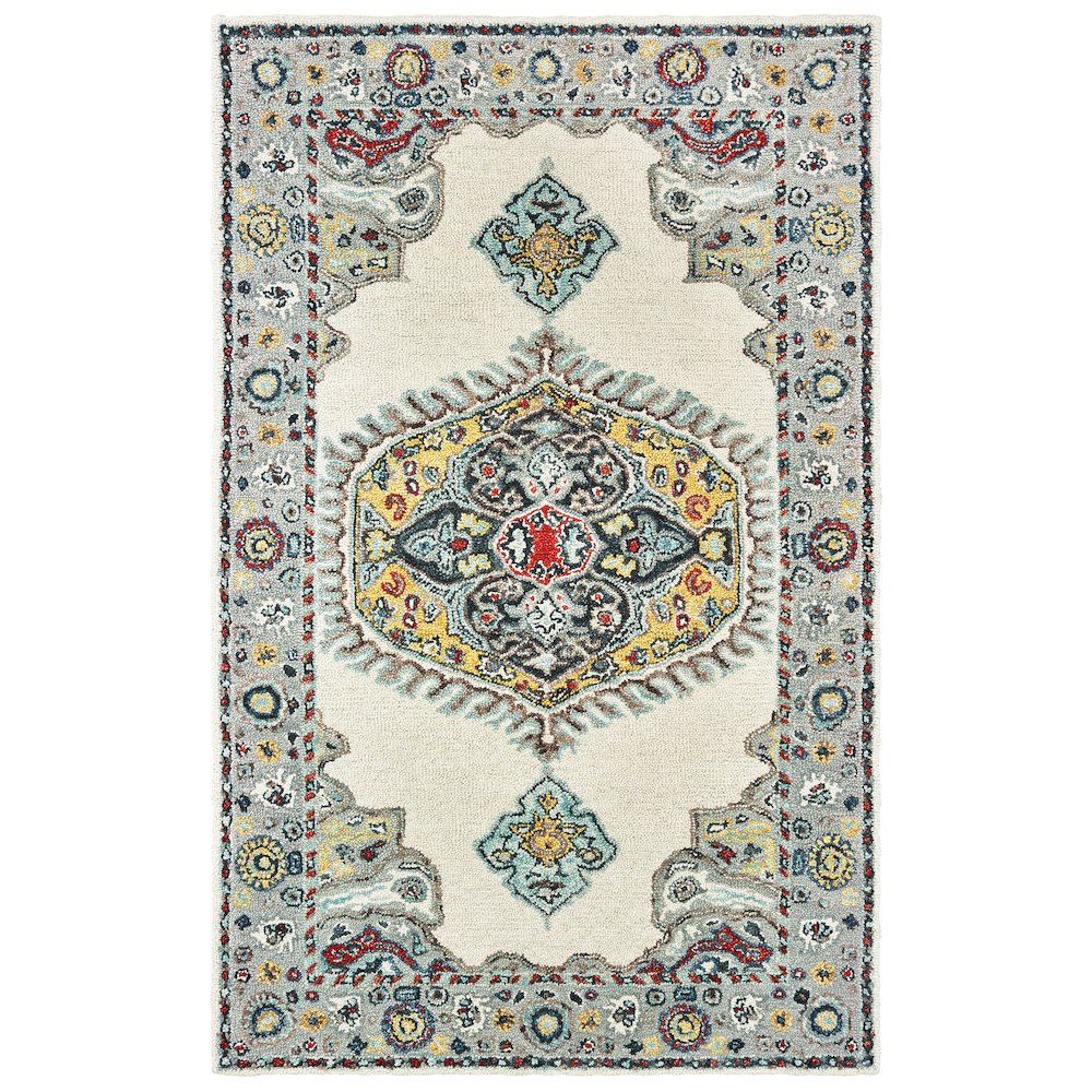 ZAHRA Ivory 10' X 13' Area Rug. Picture 1