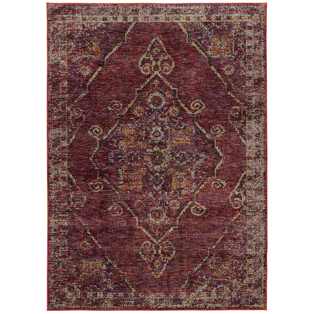 ANDORRA Red 7'10 X 10'10 Area Rug. Picture 1