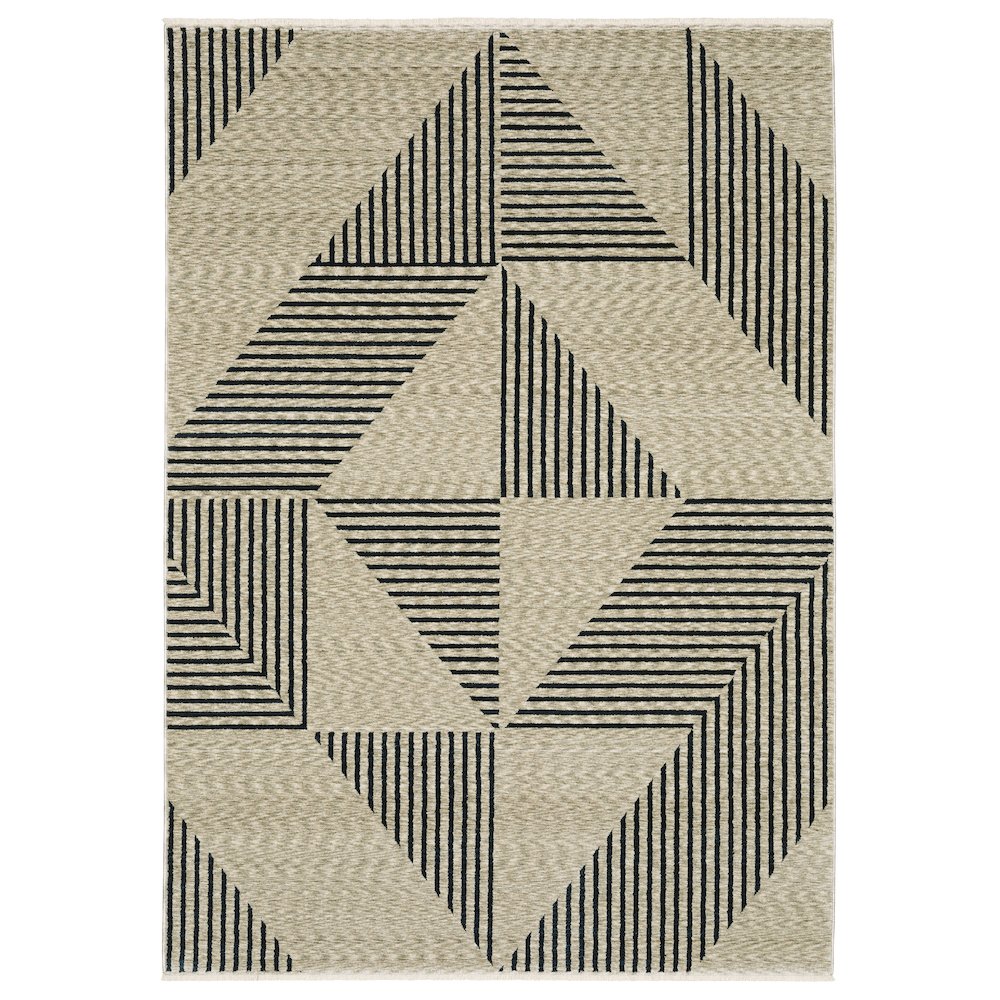 8X11 Casual Rug Made of Polyester, Beige color. Picture 1