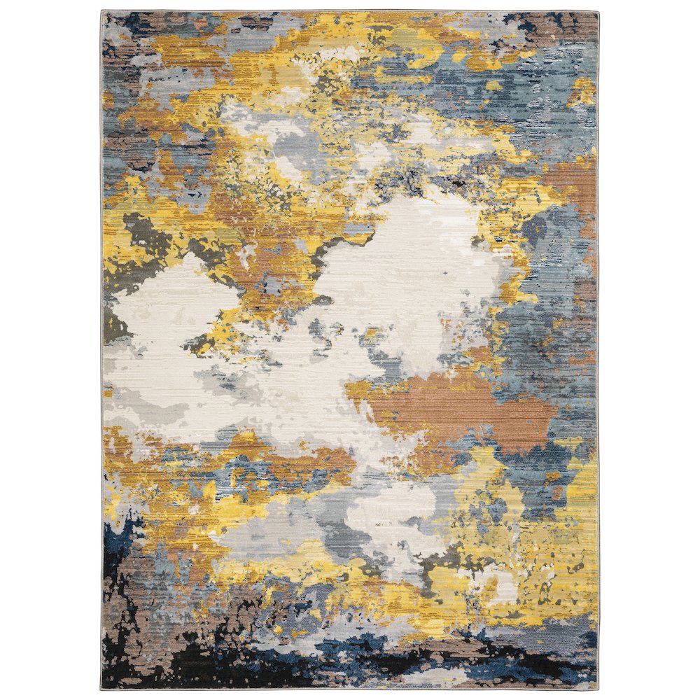 CARAVAN Yellow 9'10 X 12'10 Area Rug. Picture 1