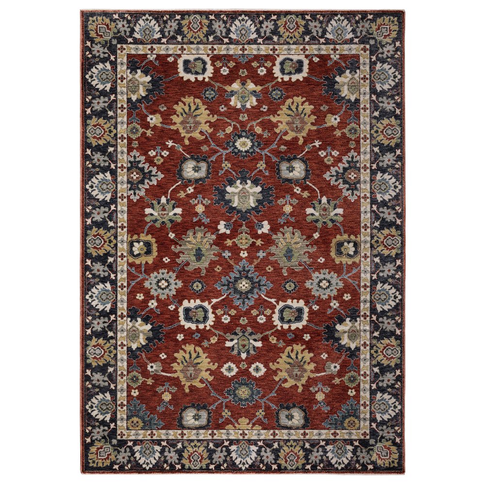 Casual Rug 7'10" X 10'10" Size in Red/ Blue Color. Picture 1