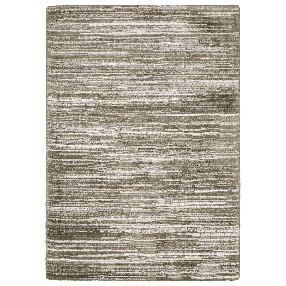 6X9 Casual Rug Made of Polyester, Brown color. Picture 1