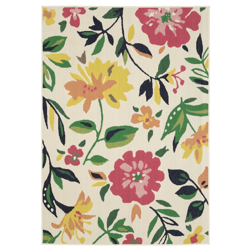 Casual Rug 7'10" X 10' Size in Ivory/ Multi Color. Picture 1