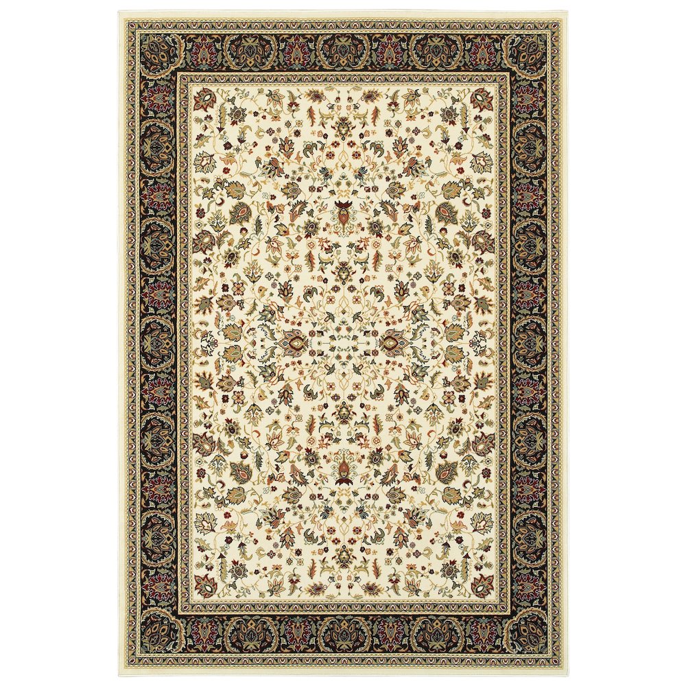 KASHAN Ivory 9'10 X 12'10 Area Rug. Picture 1