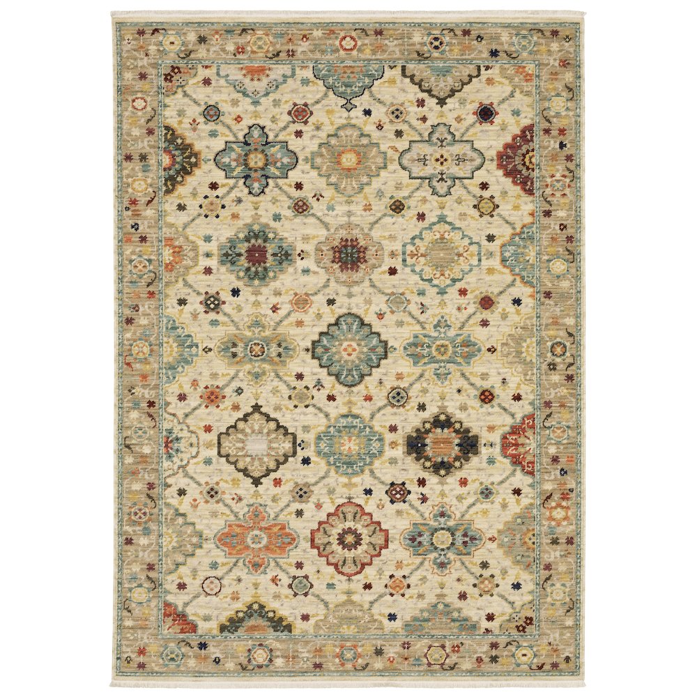 LILIHAN Beige 7'10 X 10'10 Area Rug. Picture 1