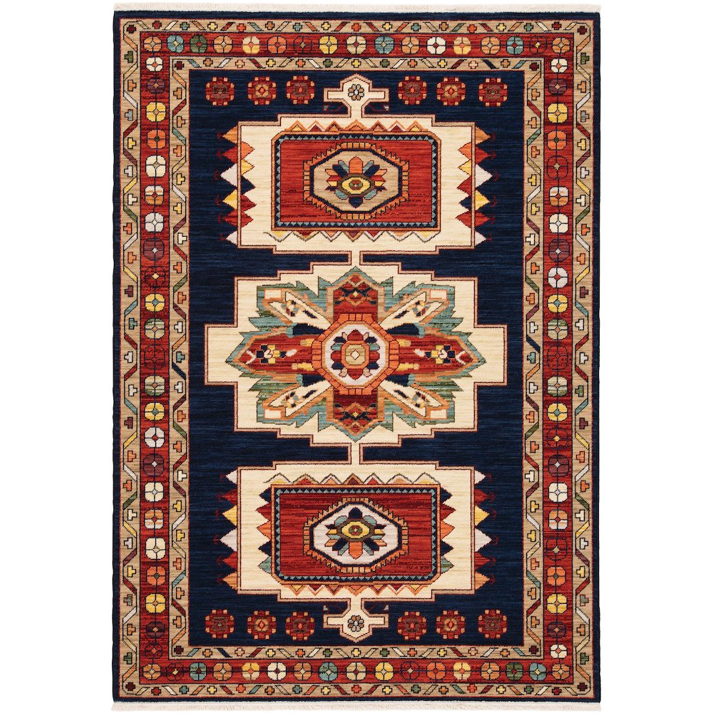 LILIHAN Blue 7'10 X 10'10 Area Rug. Picture 1