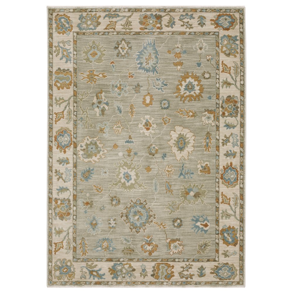 Traditional Rug 7'10" X 10'10" Size in Grey/ Blue Color. Picture 1