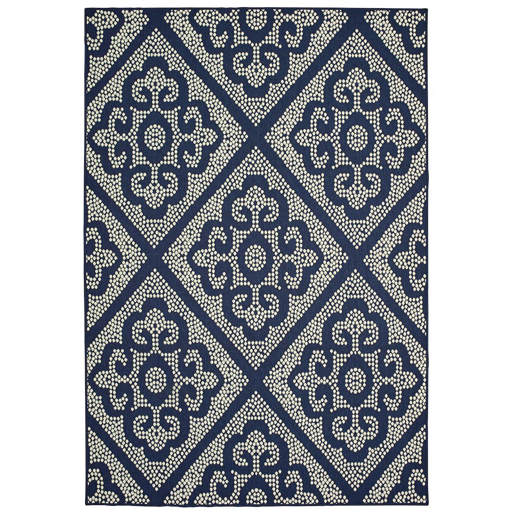 MARINA Navy 6' 7 X  9' 6 Area Rug. Picture 1