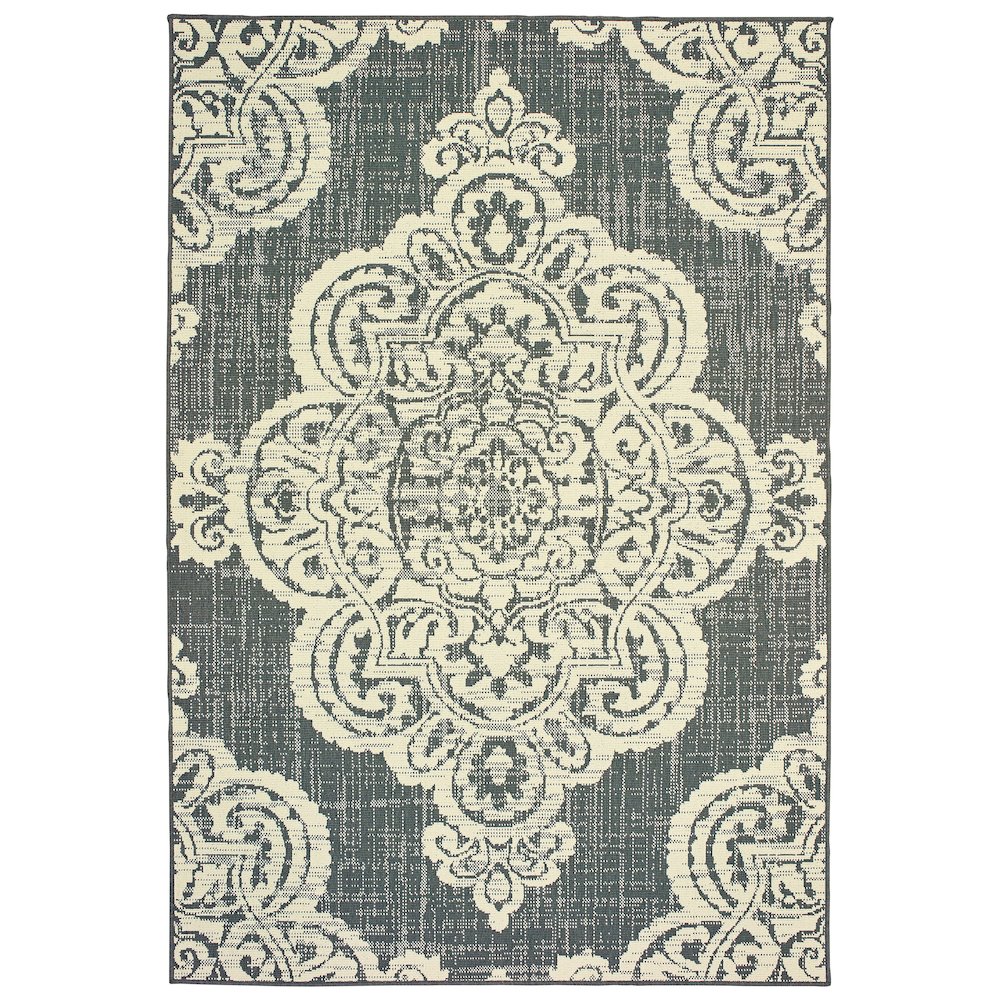 MARINA Grey 6' 7 X  9' 6 Area Rug. Picture 1