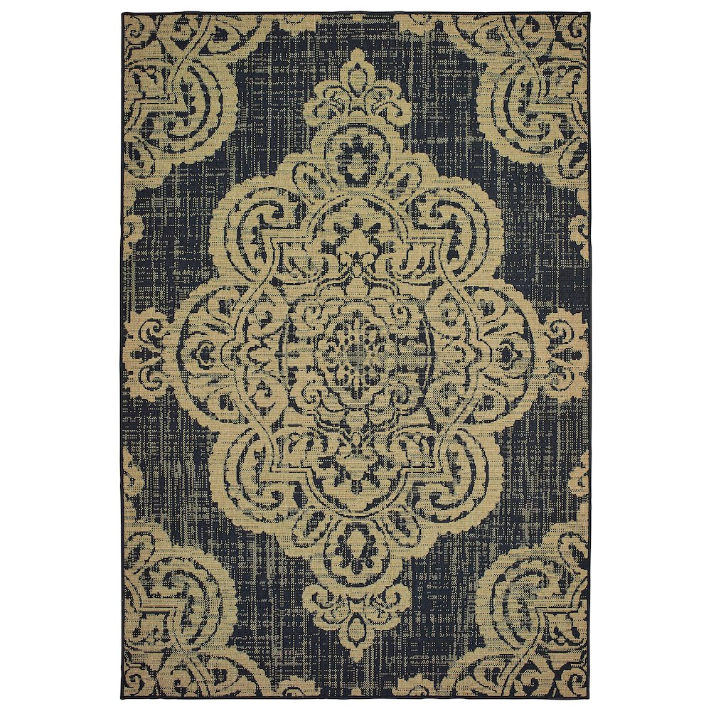 MARINA Black 6' 7 X  9' 6 Area Rug. Picture 1