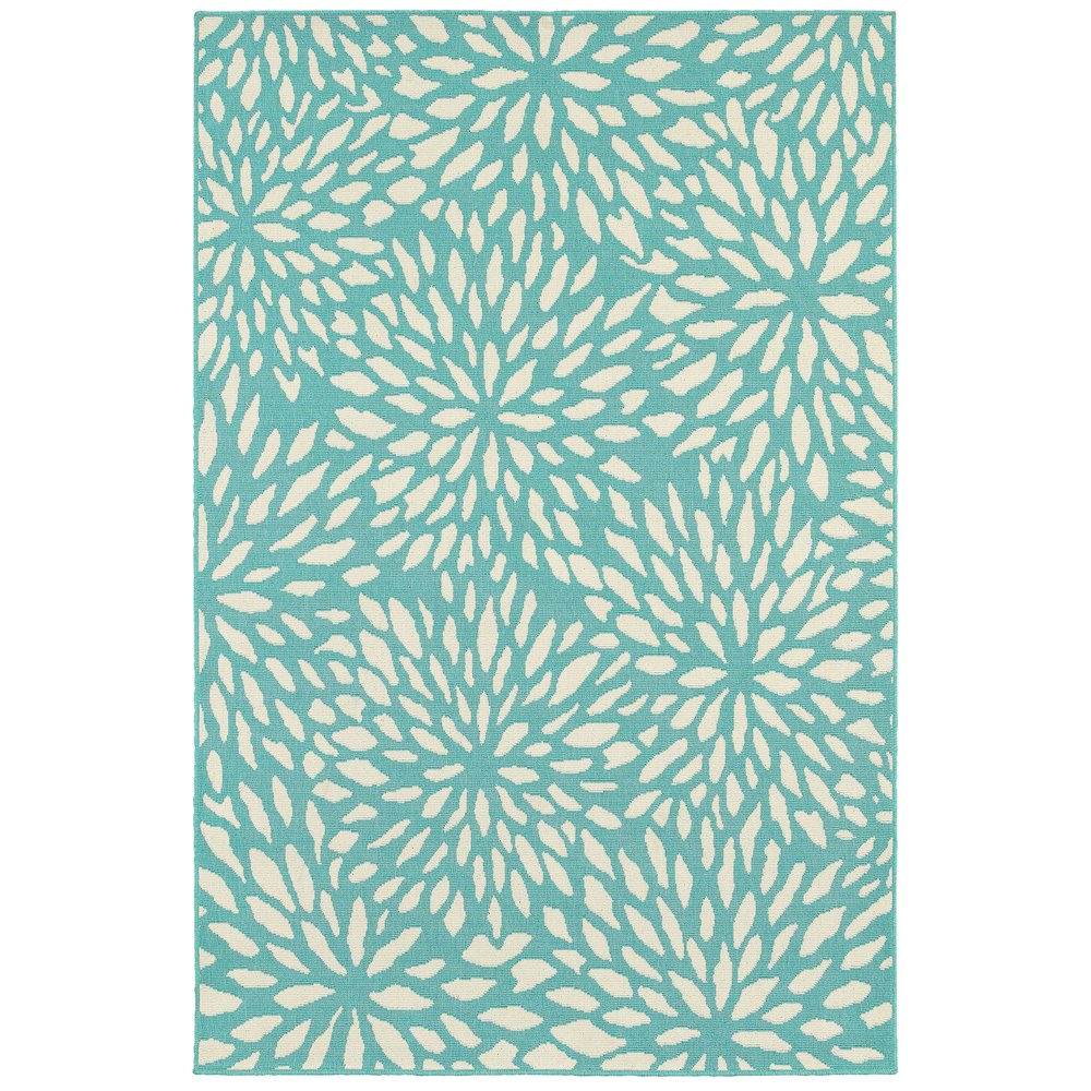 MERIDIAN Blue 7'10 X 10'10 Area Rug. Picture 1