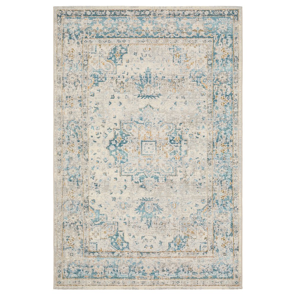 8X11 Outdoor Rug Made of Polypropylene, Ivory color. Picture 1