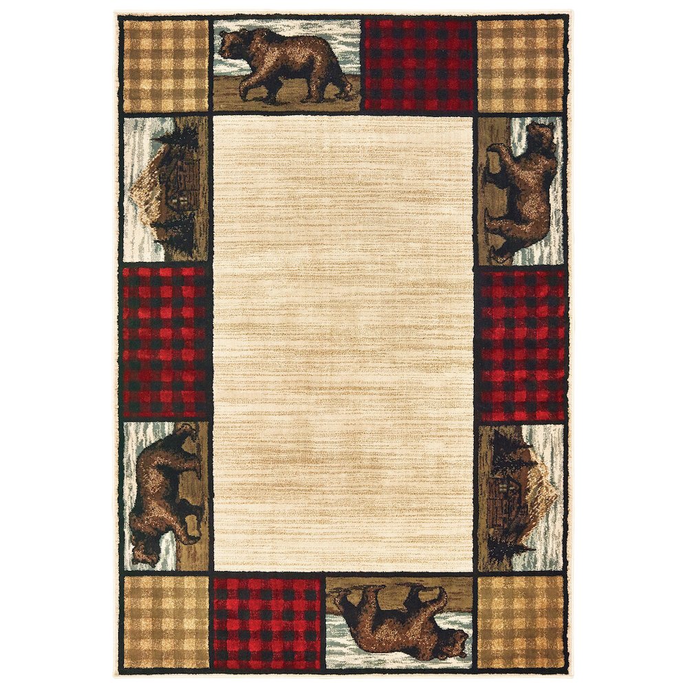 WOODLANDS Ivory 7'10 X 10' Area Rug. Picture 1