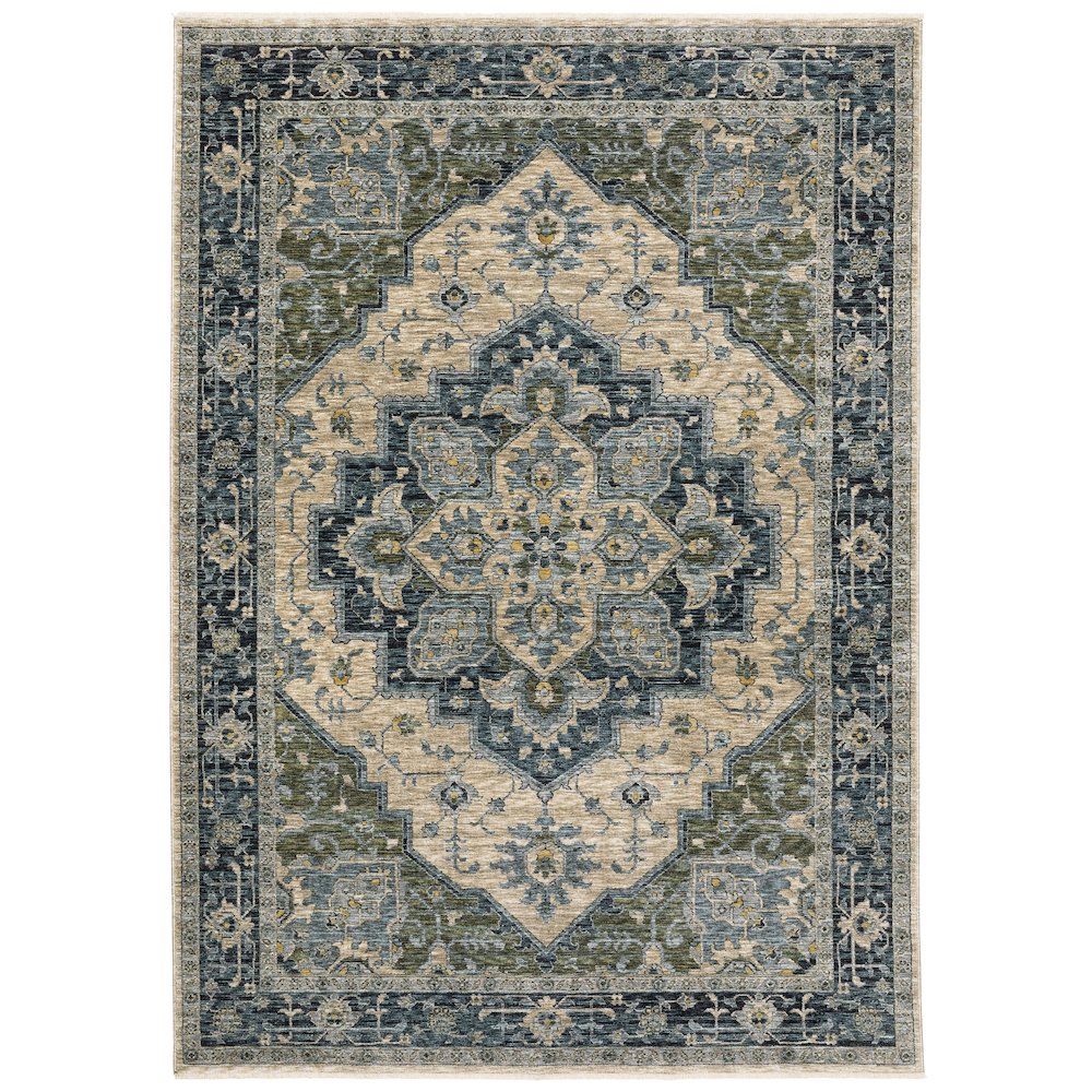 ABERDEEN Blue 9'10 X 12'10 Area Rug. Picture 1