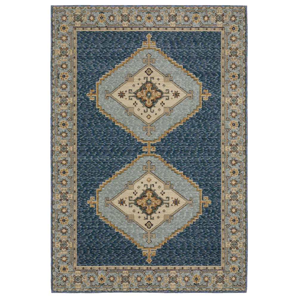ANDORRA Blue 8' 6 X 11' 7 Area Rug. Picture 1