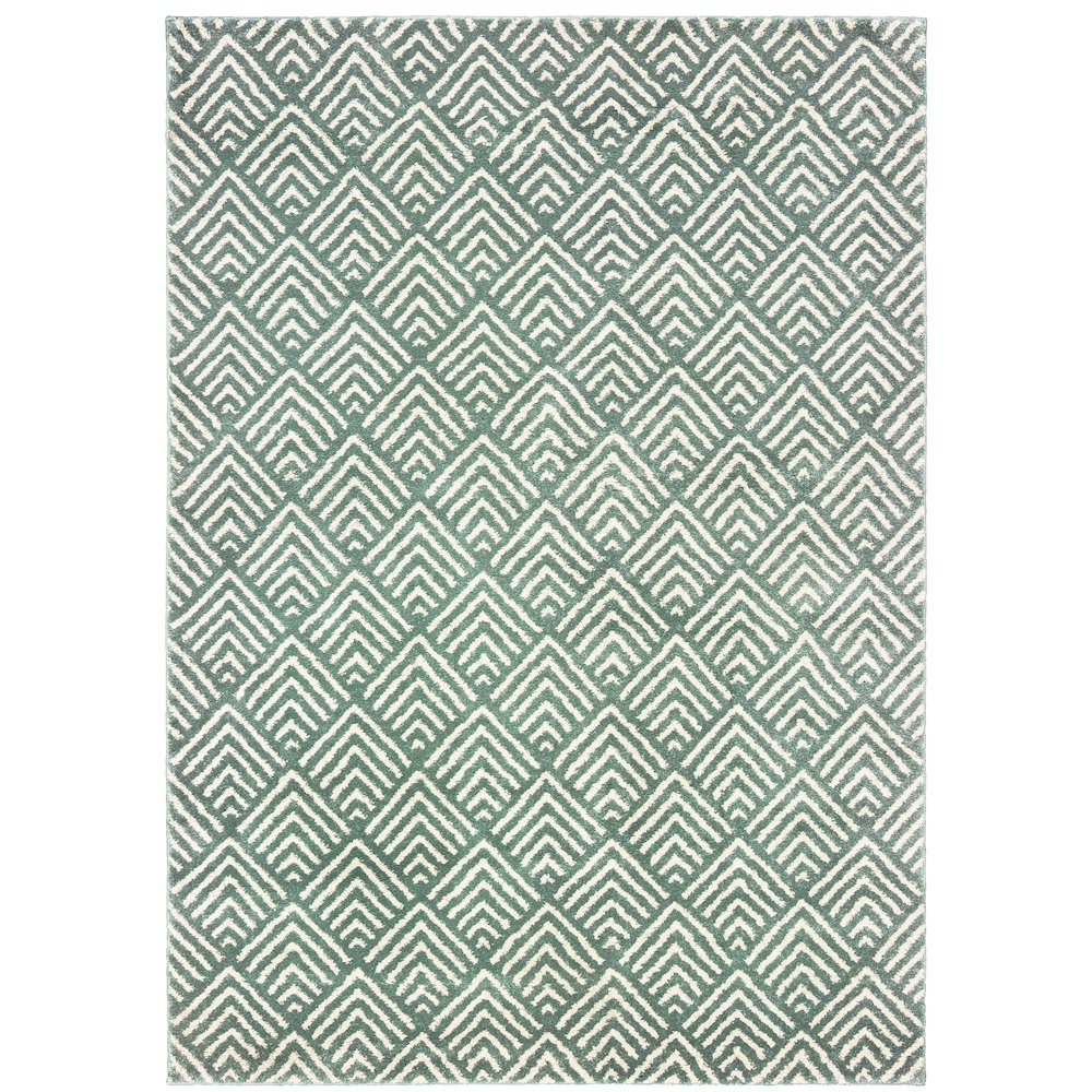 CARSON Blue 9'10 X 12'10 Area Rug. Picture 1