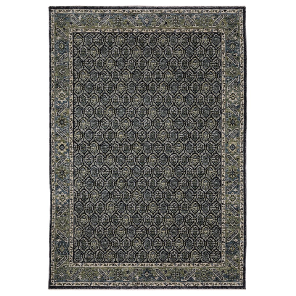 Casual Rug 9'10" X 12'10" Size in Blue/ Green Color. Picture 1