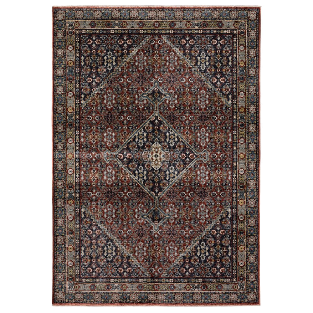 Casual Rug 9'10" X 12'10" Size in Red/ Multi Color. Picture 1