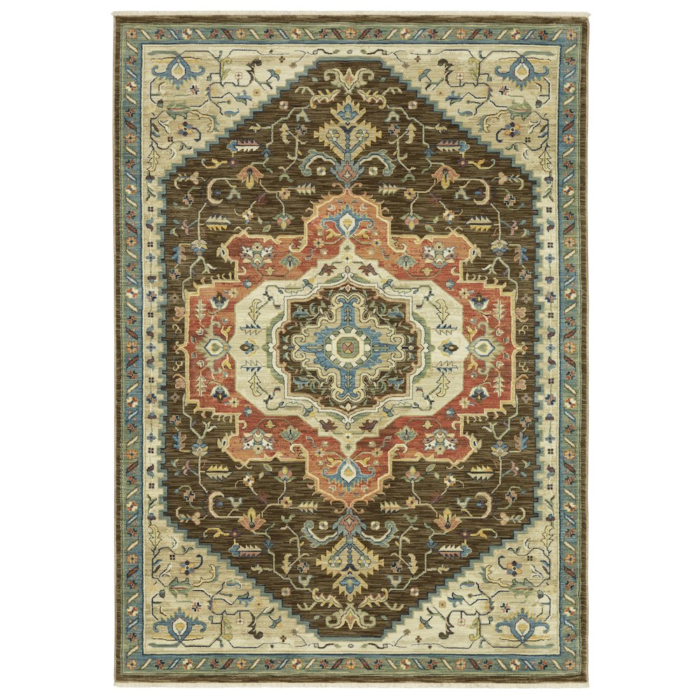 FRANCESCA Brown 7'10 X 10'10 Area Rug. Picture 1