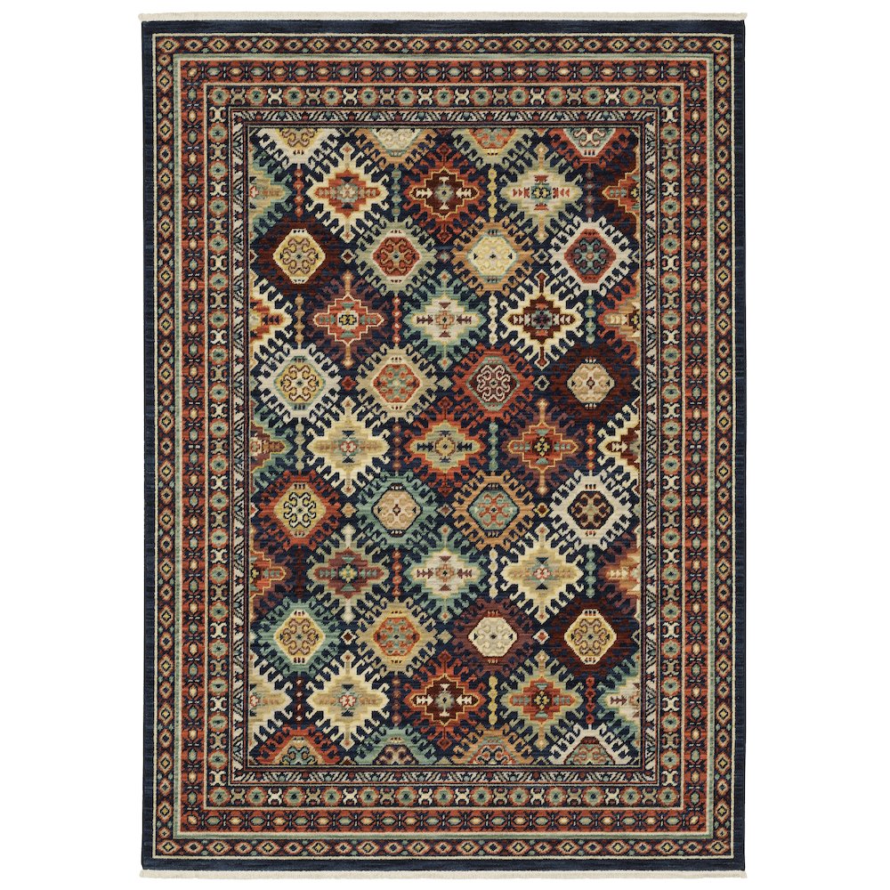 LILIHAN Navy 9'10 X 12'10 Area Rug. Picture 1