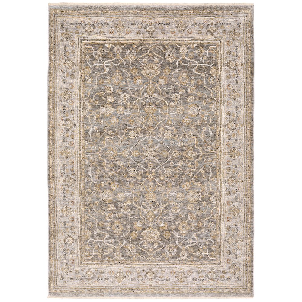 MAHARAJA Grey 9'10 X 12'10 Area Rug. Picture 1